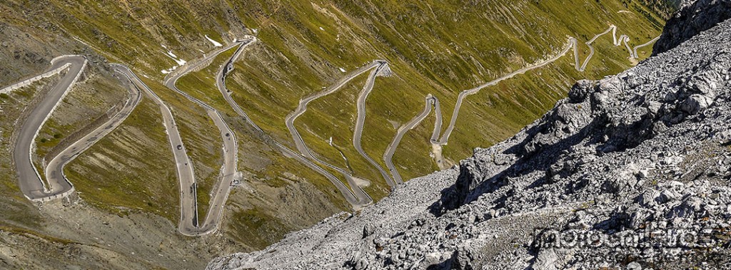 Vista do Lado Sul da Passagem de Stelvio, Stelvio Pass.